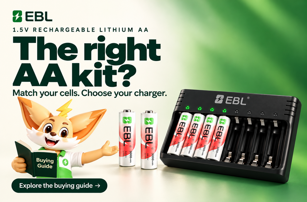 Rechargeable Lithium AA Batteries With Charger: How to Choose