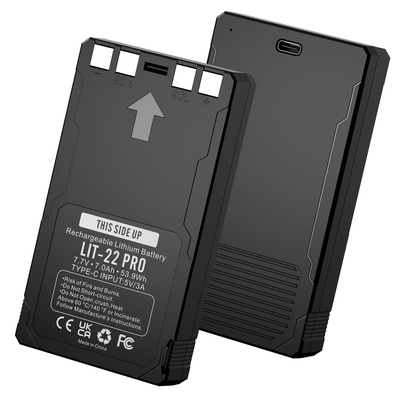 2-Pack 7000mAh Rechargeable Battery Pack for SPYPOINT LIT-22 Trail Cameras, USB-C Charging