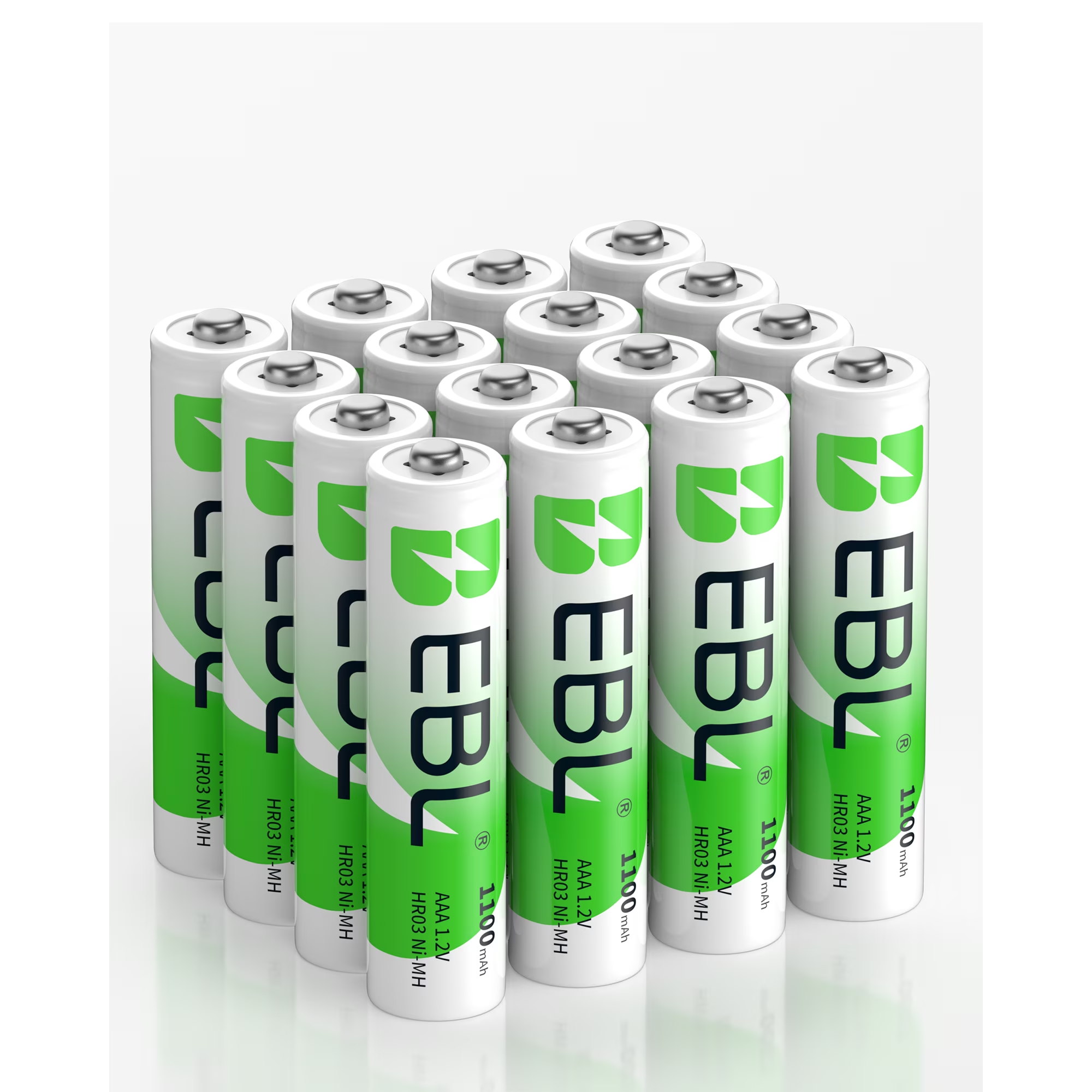 EBL Rechargeable aaa Batteries (16-Counts) 1100mAh Ni-MH Battery Triple a Battery 1.2 Volts