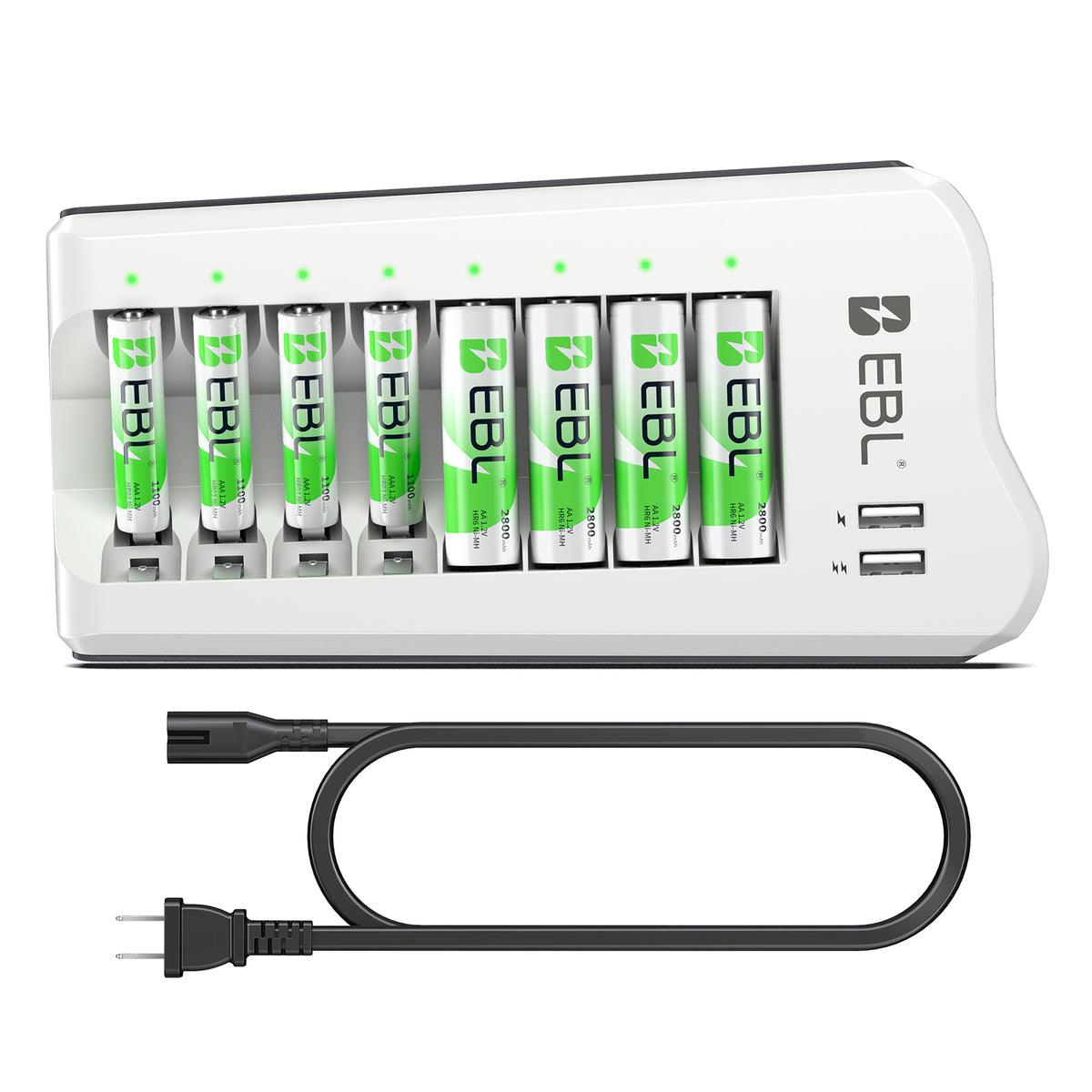 🔥Mid-Year Flash Sale – Limited Time Only|EBL Upgraded 808U Smart 8 Bay Individual Battery Charger