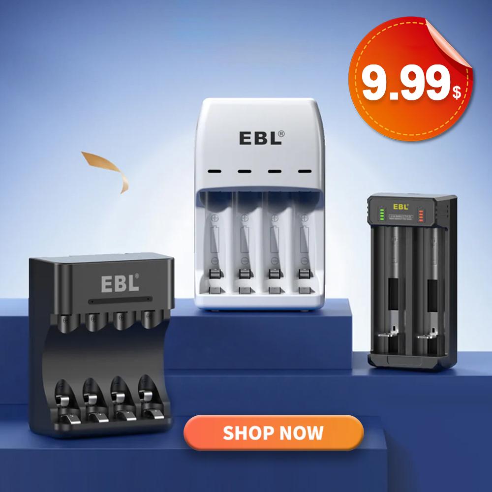 EBL Individual NiMH Lithium Rechargeable Batteries Charger