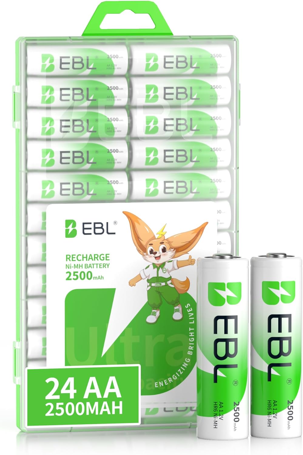 EBL AA Rechargeable Batteries Ni-MH 1.2V 2500mAh