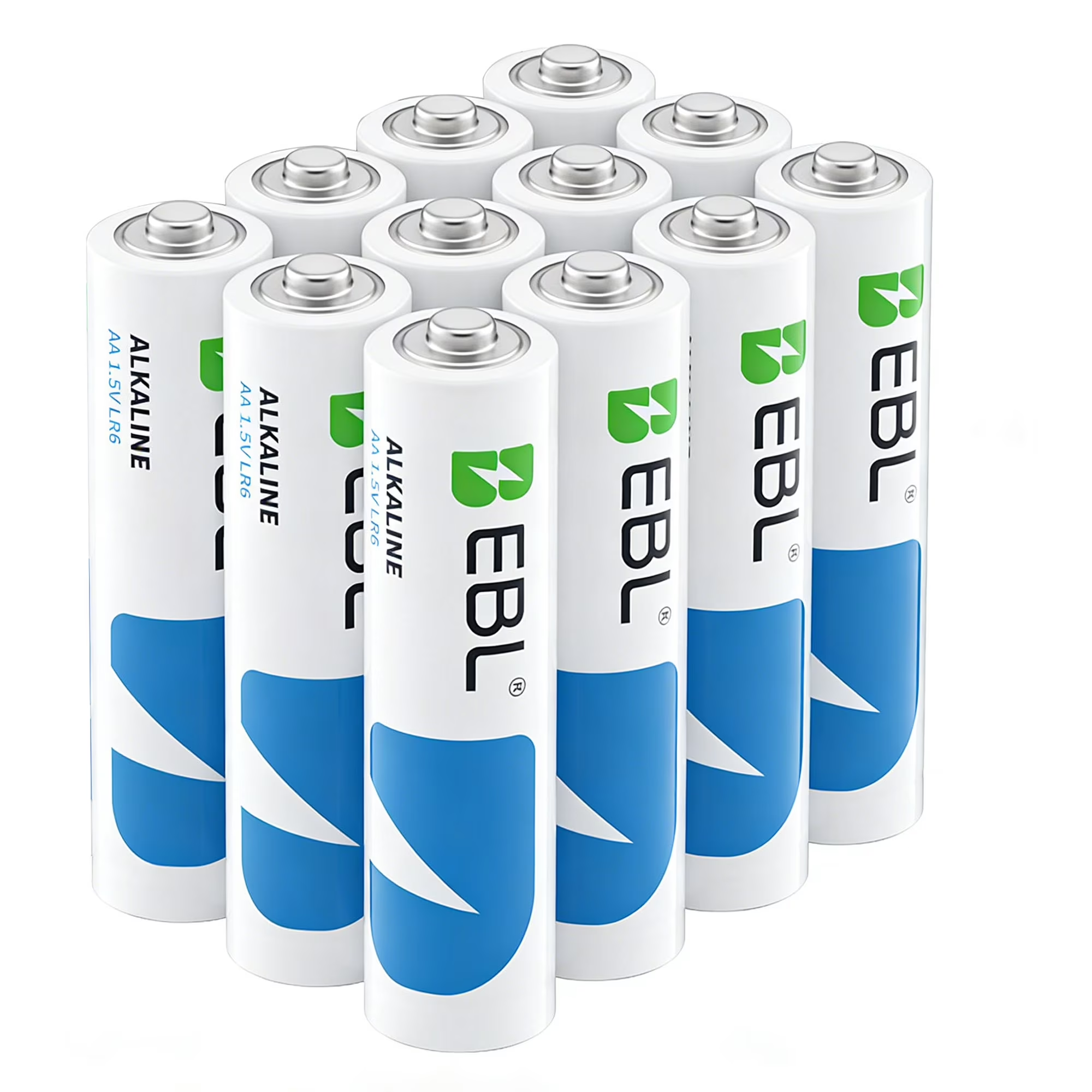 EBL AA Batteries 12 Pack, Non-Rechargeable 1.5V Alkaline Double A Batteries