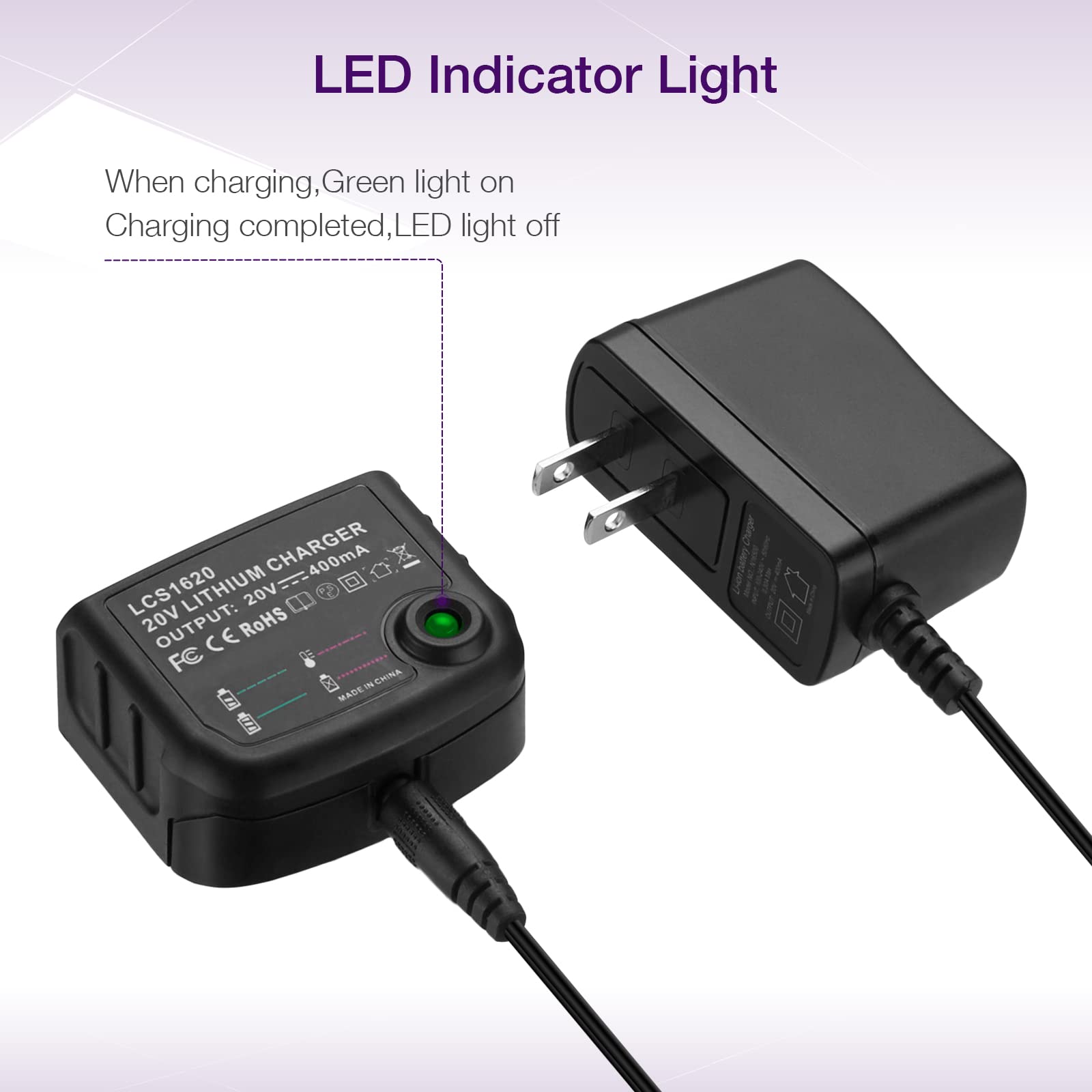 LCS1620 Replacement Charger for Black & Decker Battery