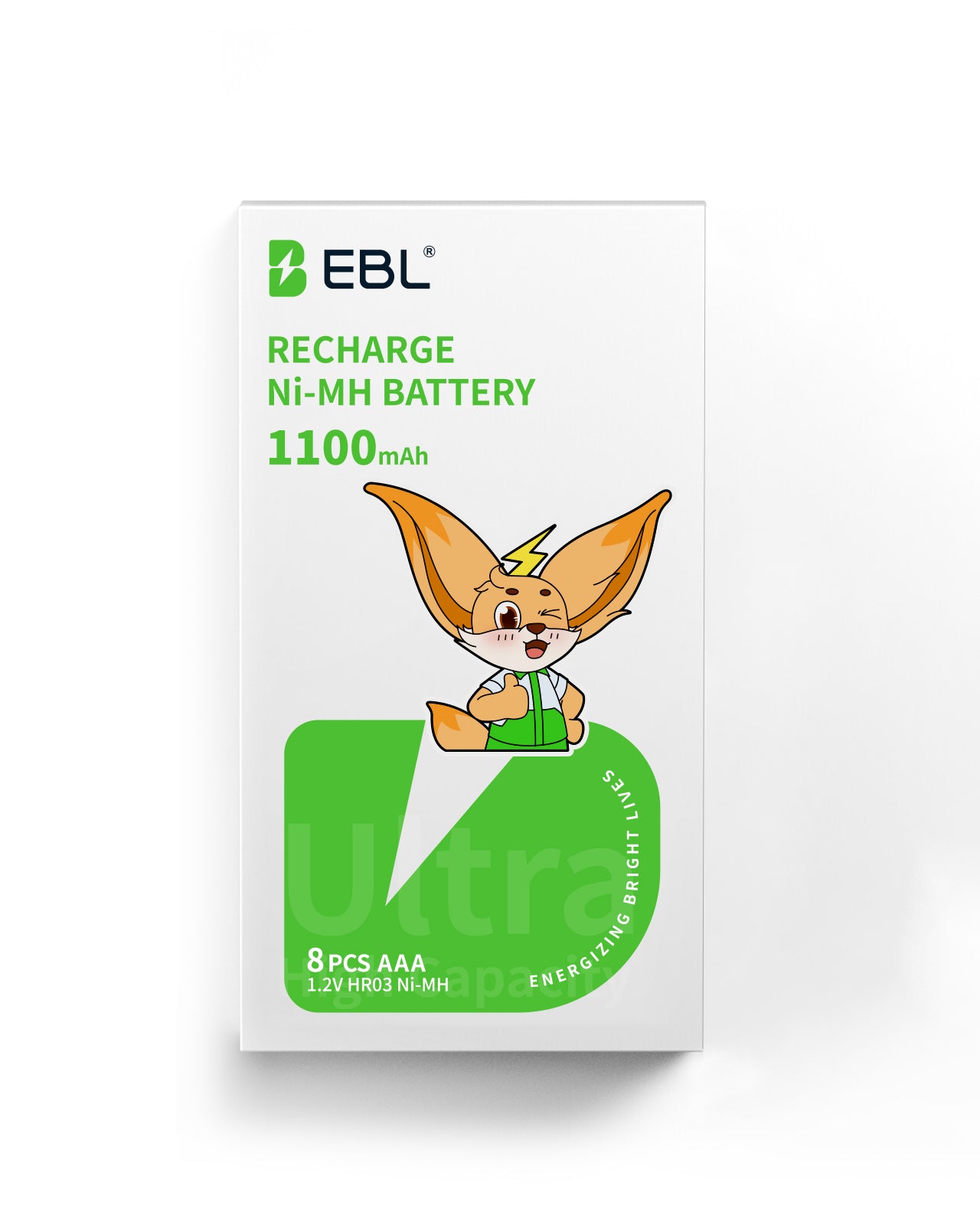EBL 単4電池 充電式 1100mAh 8個パック