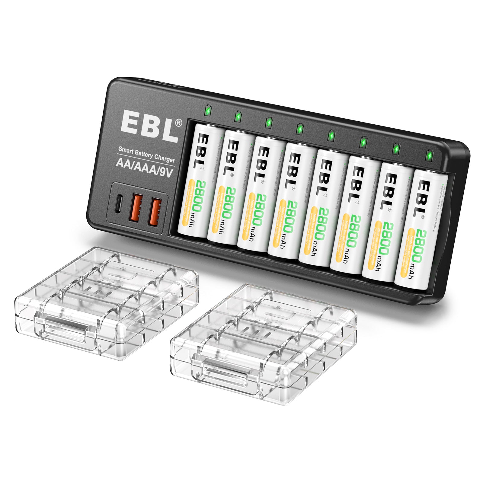 LLOYTRON Universal Home Battery Charger For AA Or AAA, C, D