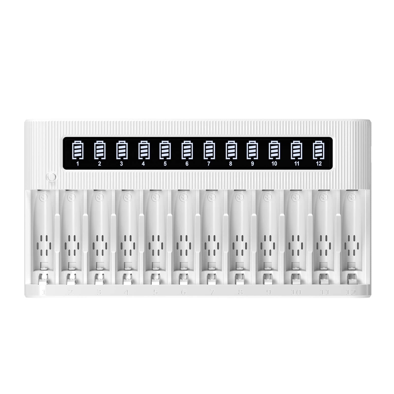 EBL 12-Bay Independent LCD AA AAA Battery Charger