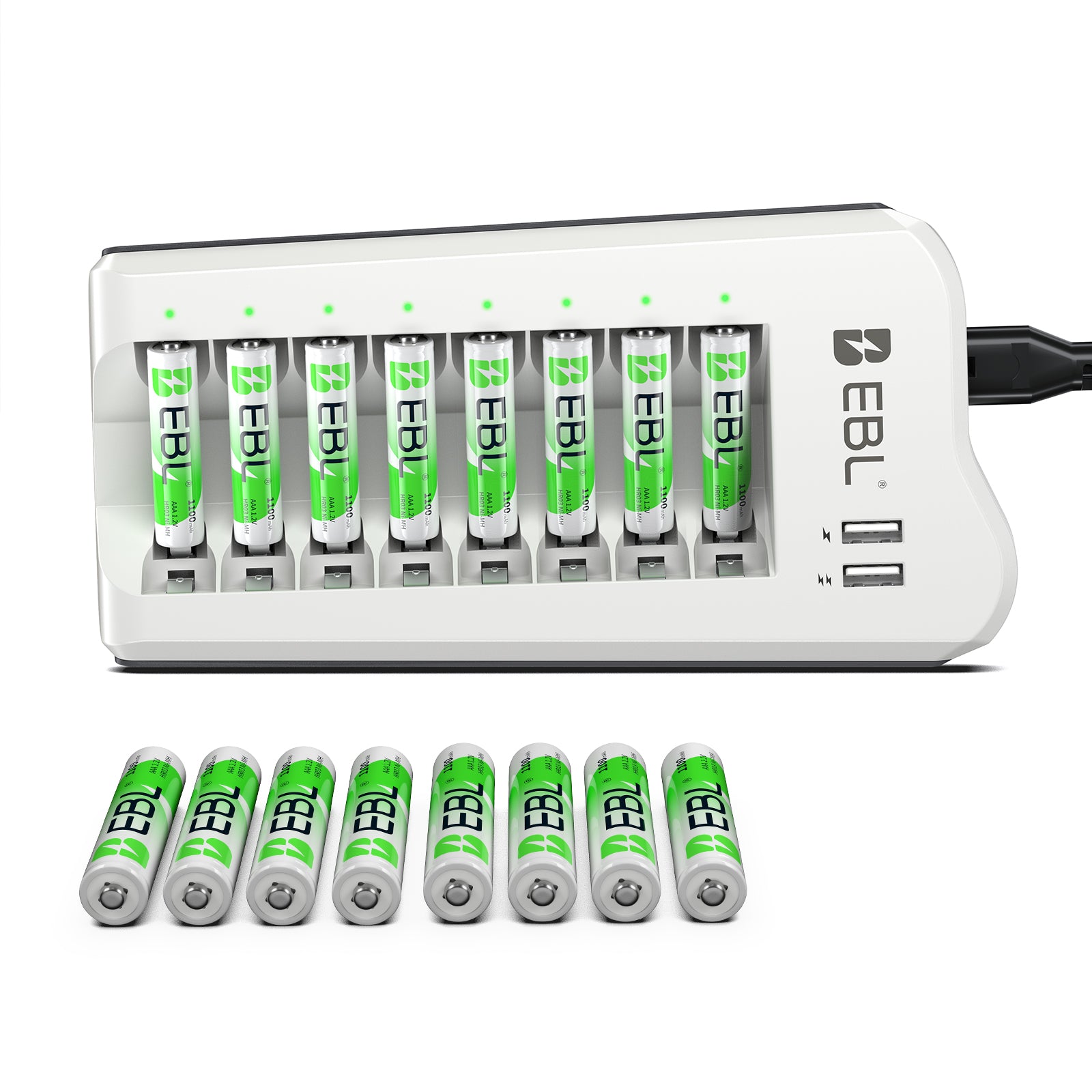 EBL Updated 808U Battery Charger with AA/AAA Ni-MH Rechargeable Batteries