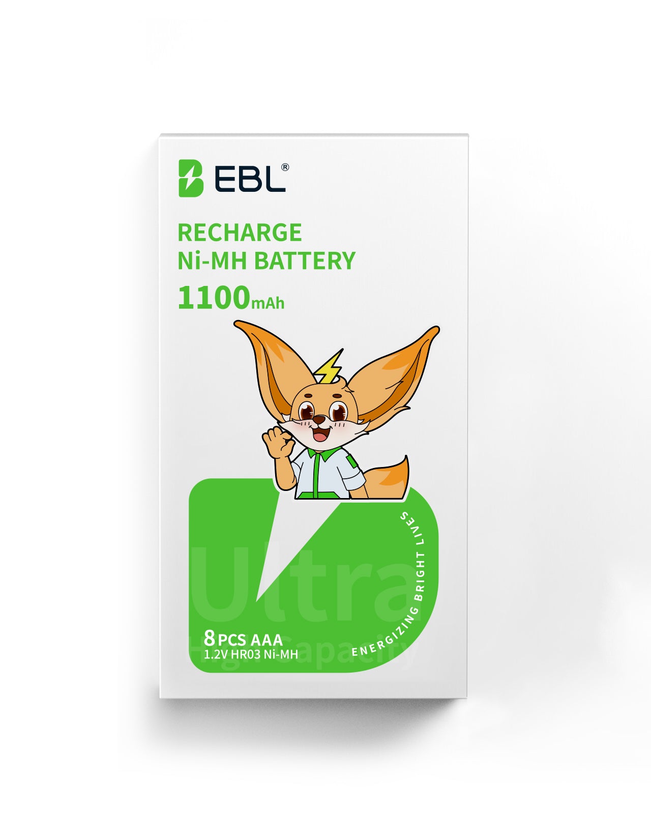 EBL 単4電池 充電式 1100mAh 8個パック