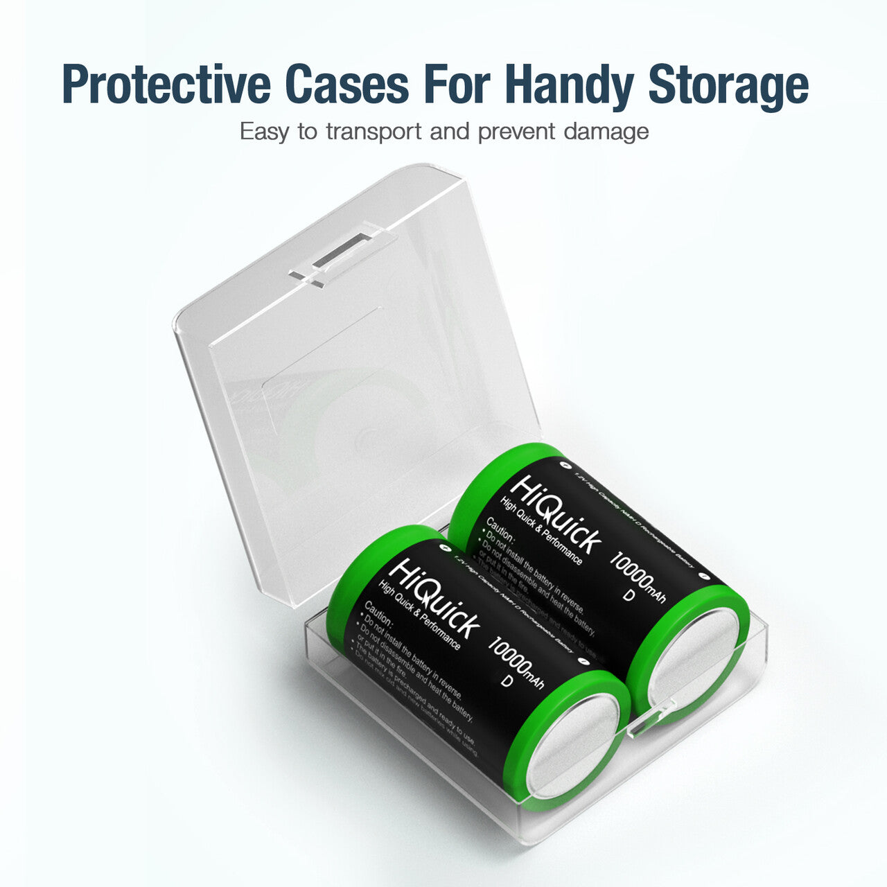 HiQuick D Cell NI-MH Rechargeable Batteries 10000mAh 1.2V 2pack