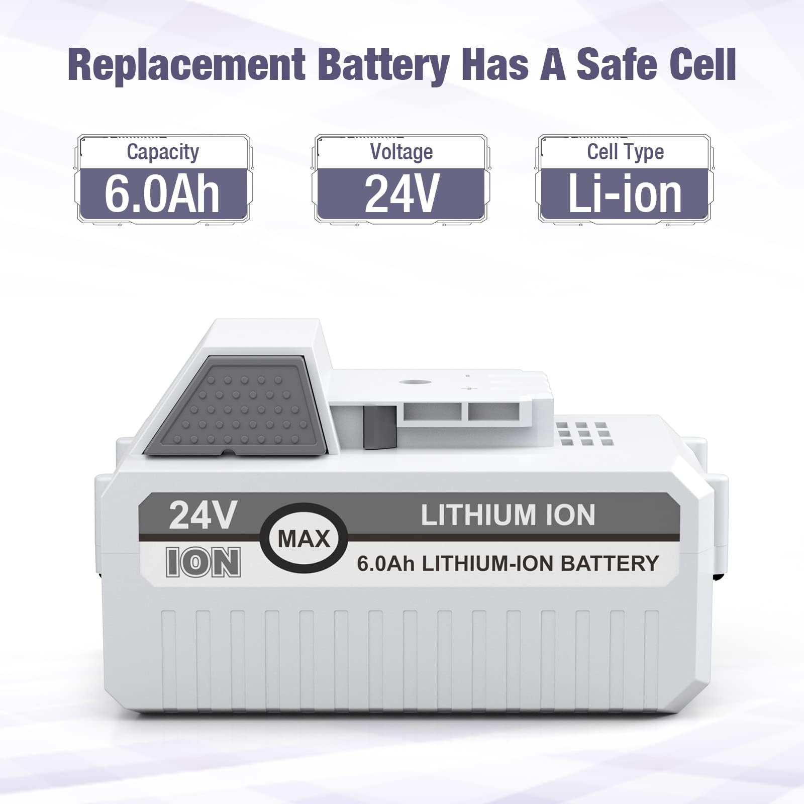 Replacement Lithium-ion Battery for Snow Joe+Sun Joe