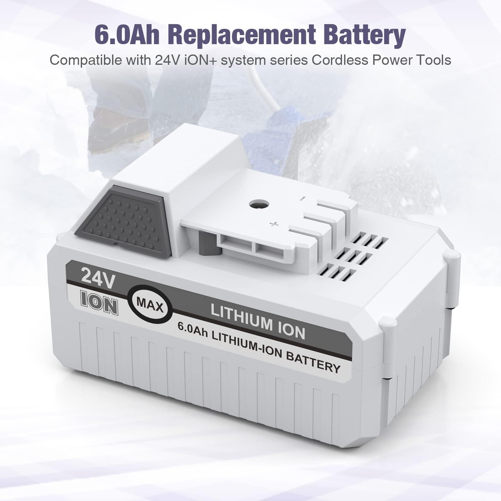 Replacement Lithium-ion Battery for Snow Joe+Sun Joe
