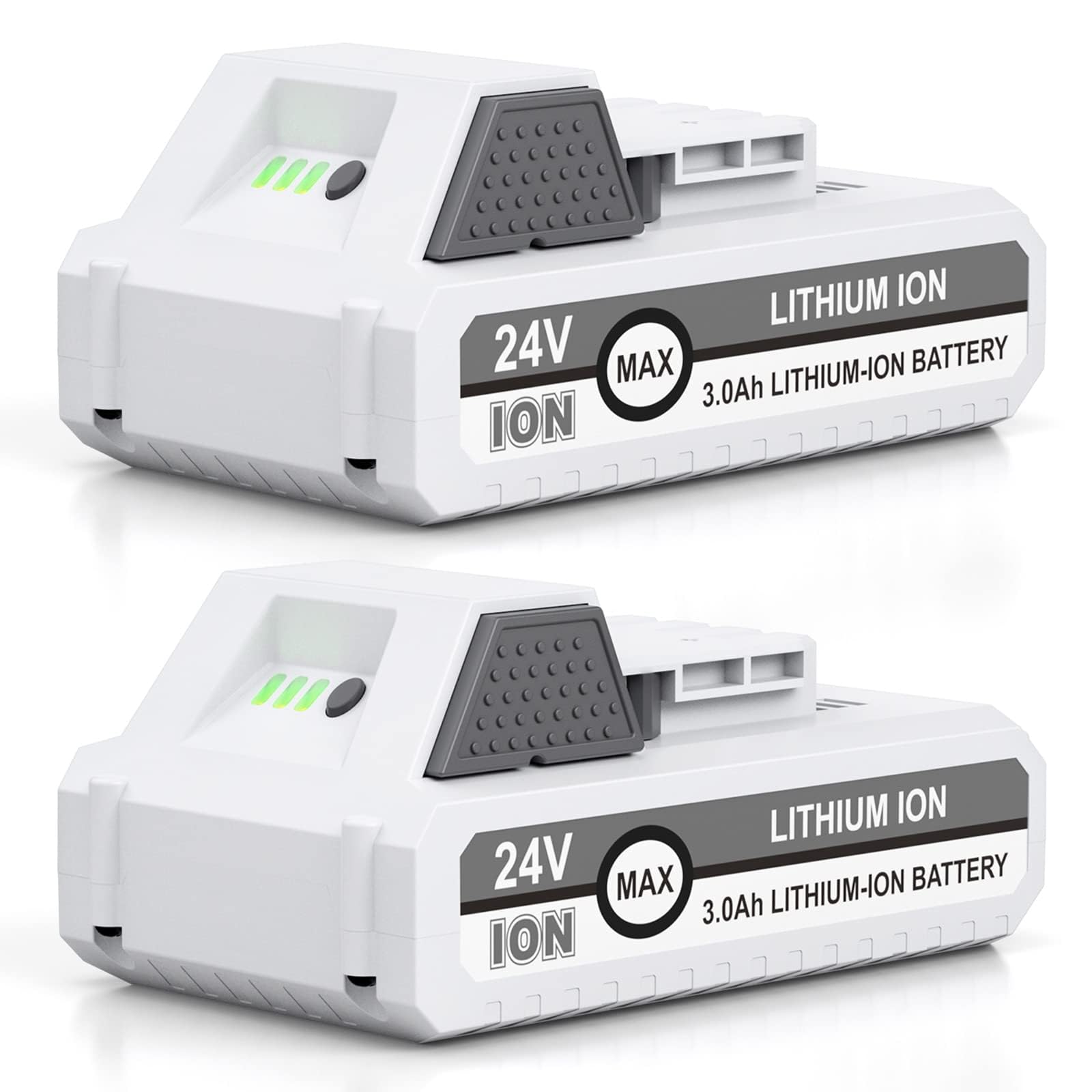 2 Packs 24V 3000mAh Replacement Battery for Snow Joe+Sun Joe