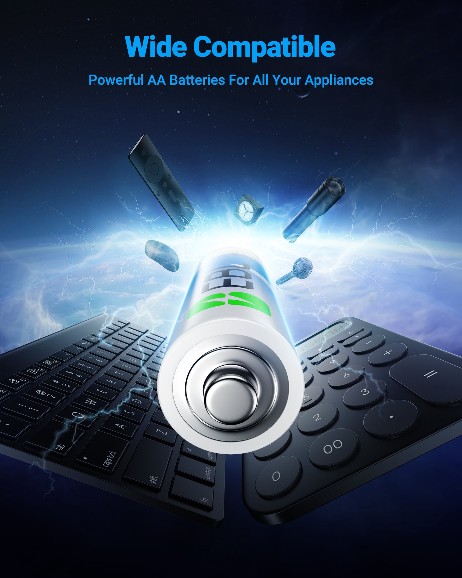 Paquete de 20 pilas alcalinas EBL AA de 1,5 V