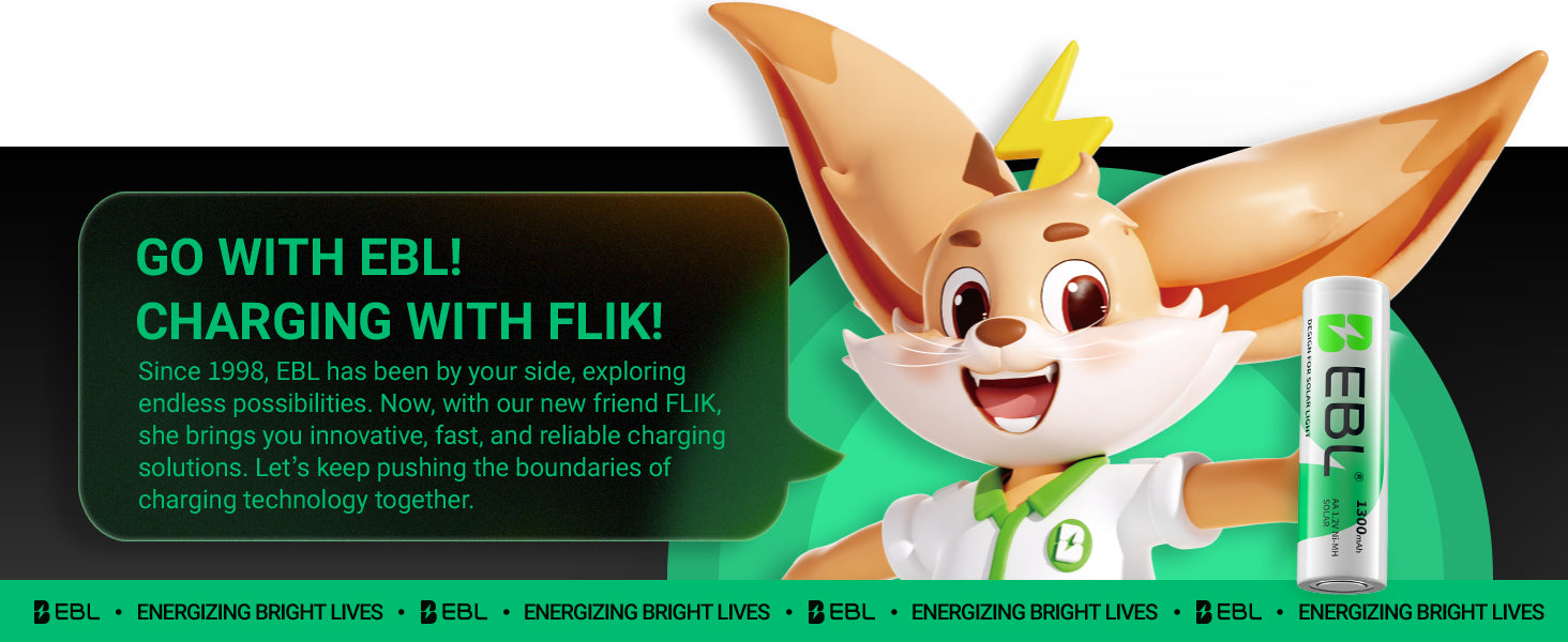 EBL AA Rechargeable Batteries for Solar Lights