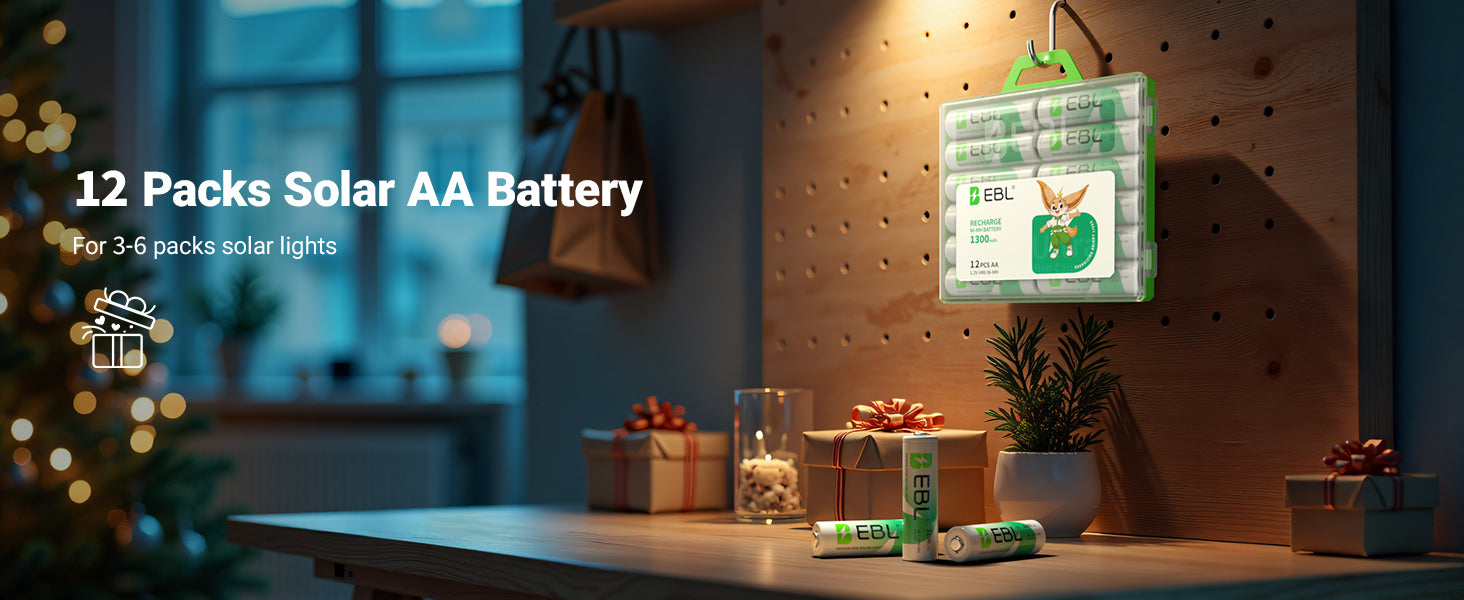 EBL AA Rechargeable Batteries for Solar Lights