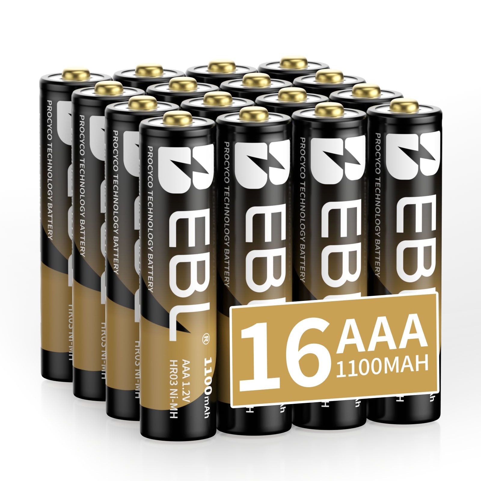 Pilas AAA recargables EBL Gold Pro