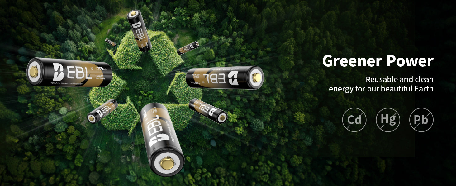 EBL Gold Pro Rechargeable AA Batteries 2800mAh