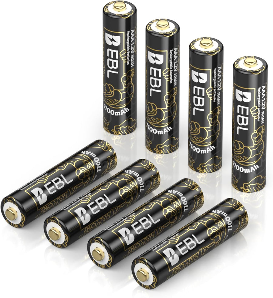 EBL Rechargeable AAA Batteries 1100mAh in New Year-Dragon Series