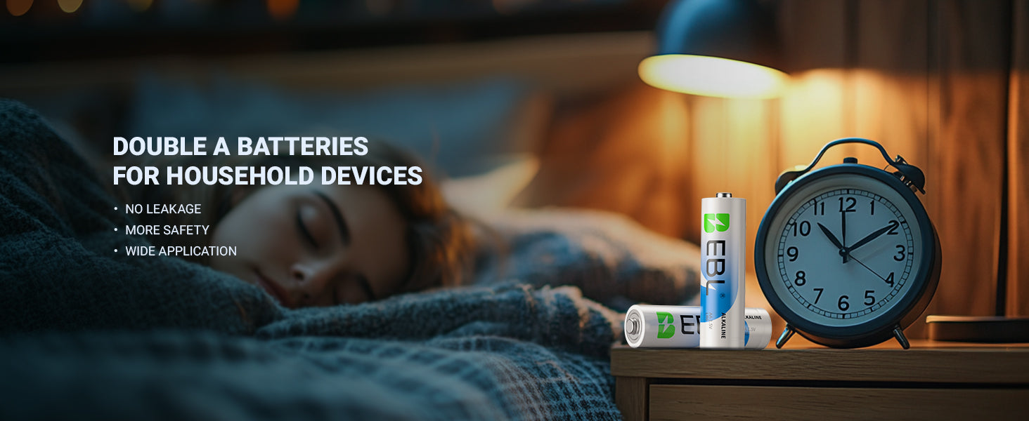 EBL AA Batteries 1.5V Alkaline Double A Long-Lasting 10-Year