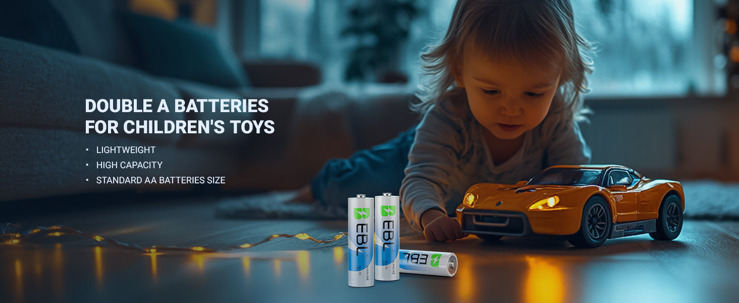 EBL AA Batteries 1.5V Alkaline Double A Long-Lasting 10-Year