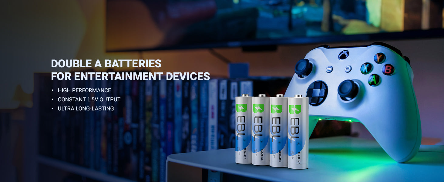 EBL AA Batteries 1.5V Alkaline Double A Long-Lasting 10-Year
