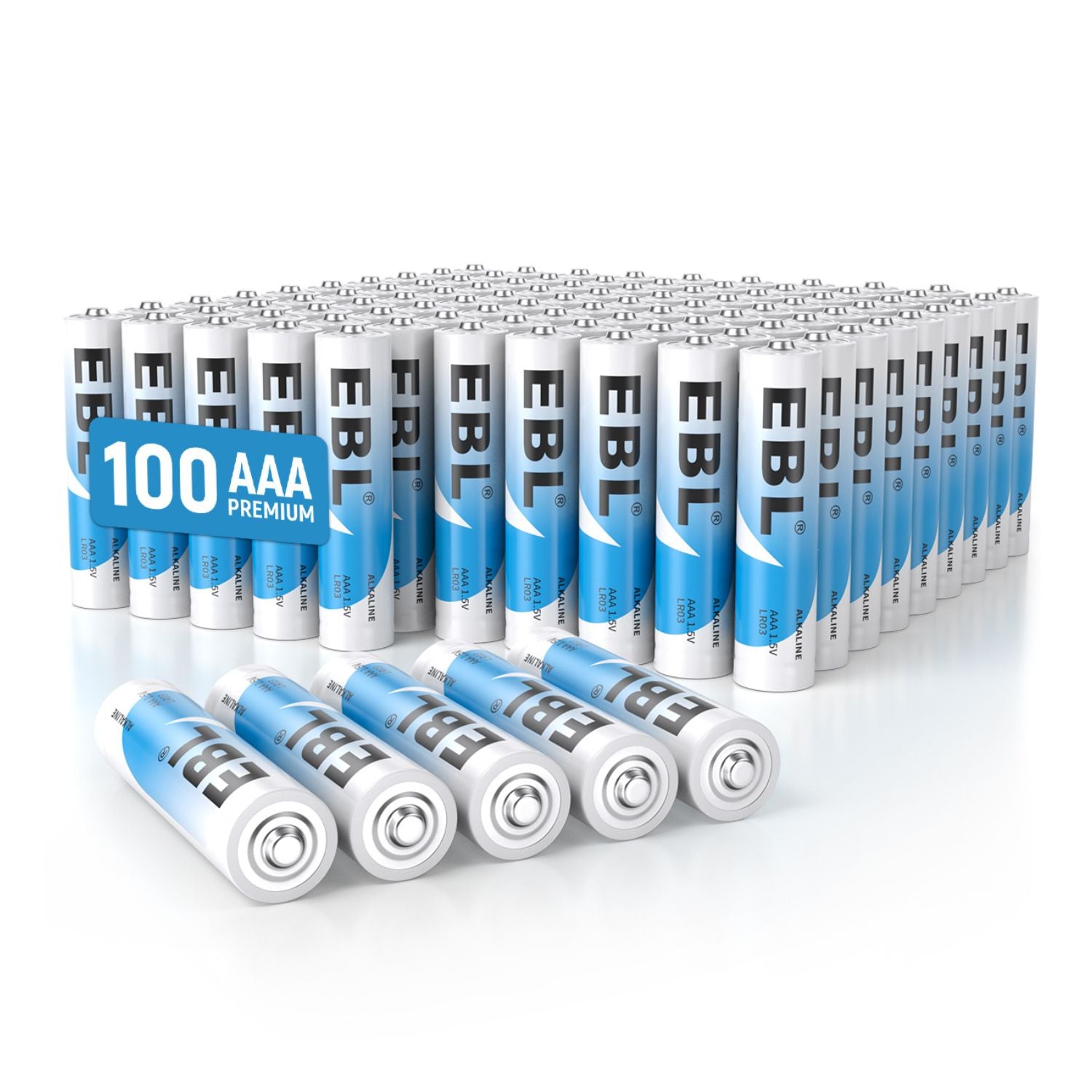 EBL Non-Rechargeable 1.5V AAA Alkaline Batteries