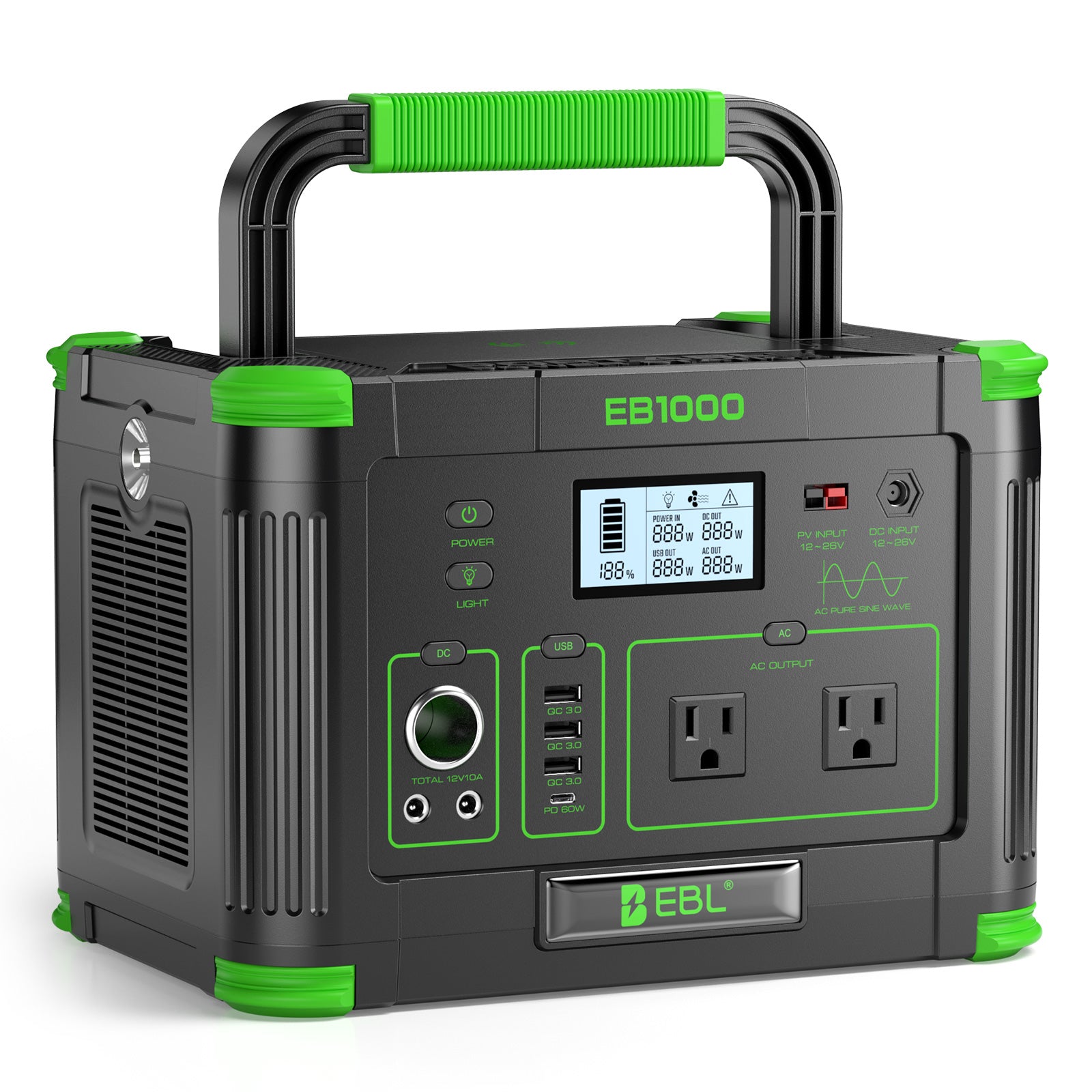 EBL Portable Power Station 1000W 1000W Power Station