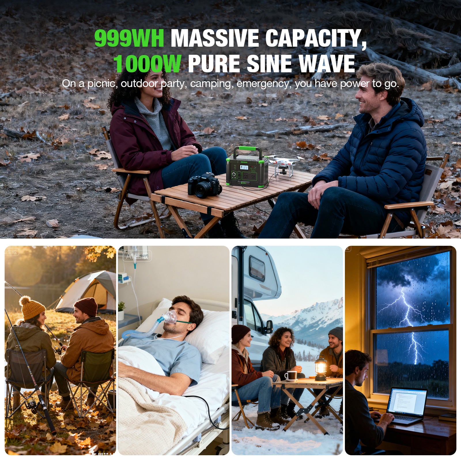 EBL Portable Power Station 1000W