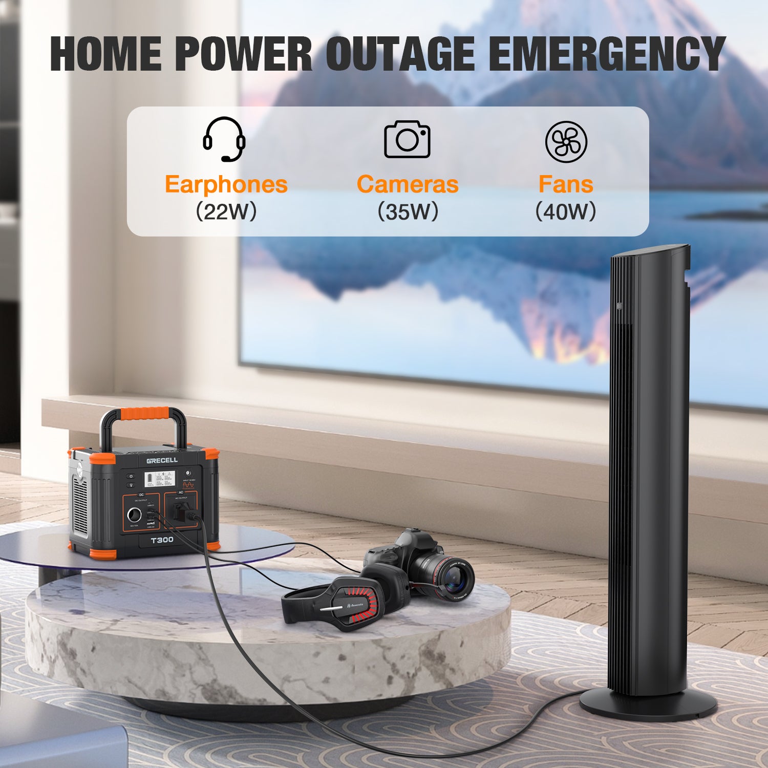 300W Portable Power Station 230.88Wh – Solar Generator with 60W USB-C PD, 110V AC Outlet for Camping, RV, Travel & Home Backup