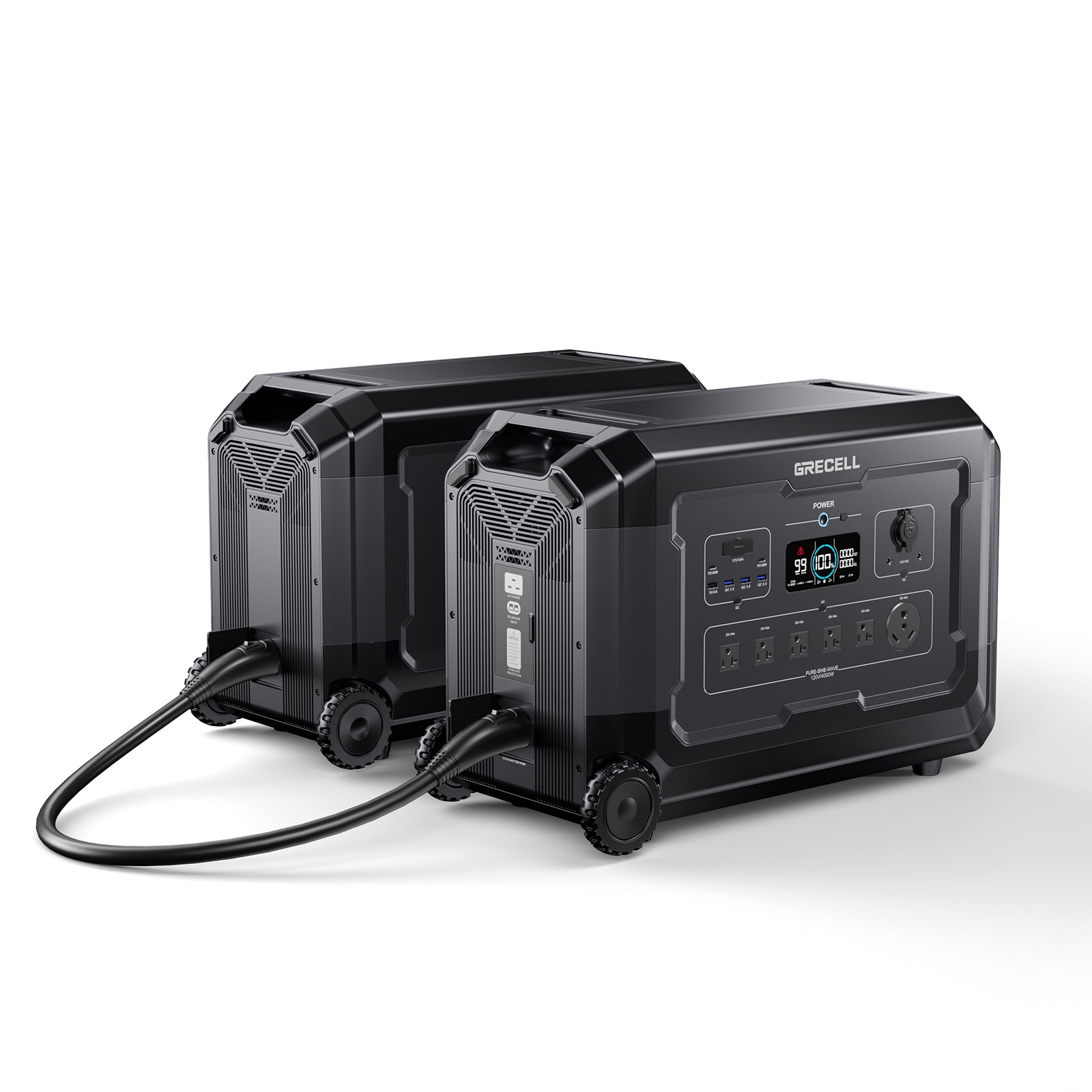 5040Wh Expansion Battery for 4000W Portable Power Station, LiFePO4 Solar Generator Battery Pack