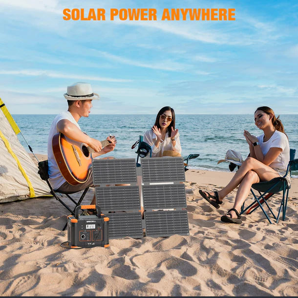 Grecell Portable Power Station 330W with 40W Solar Panel