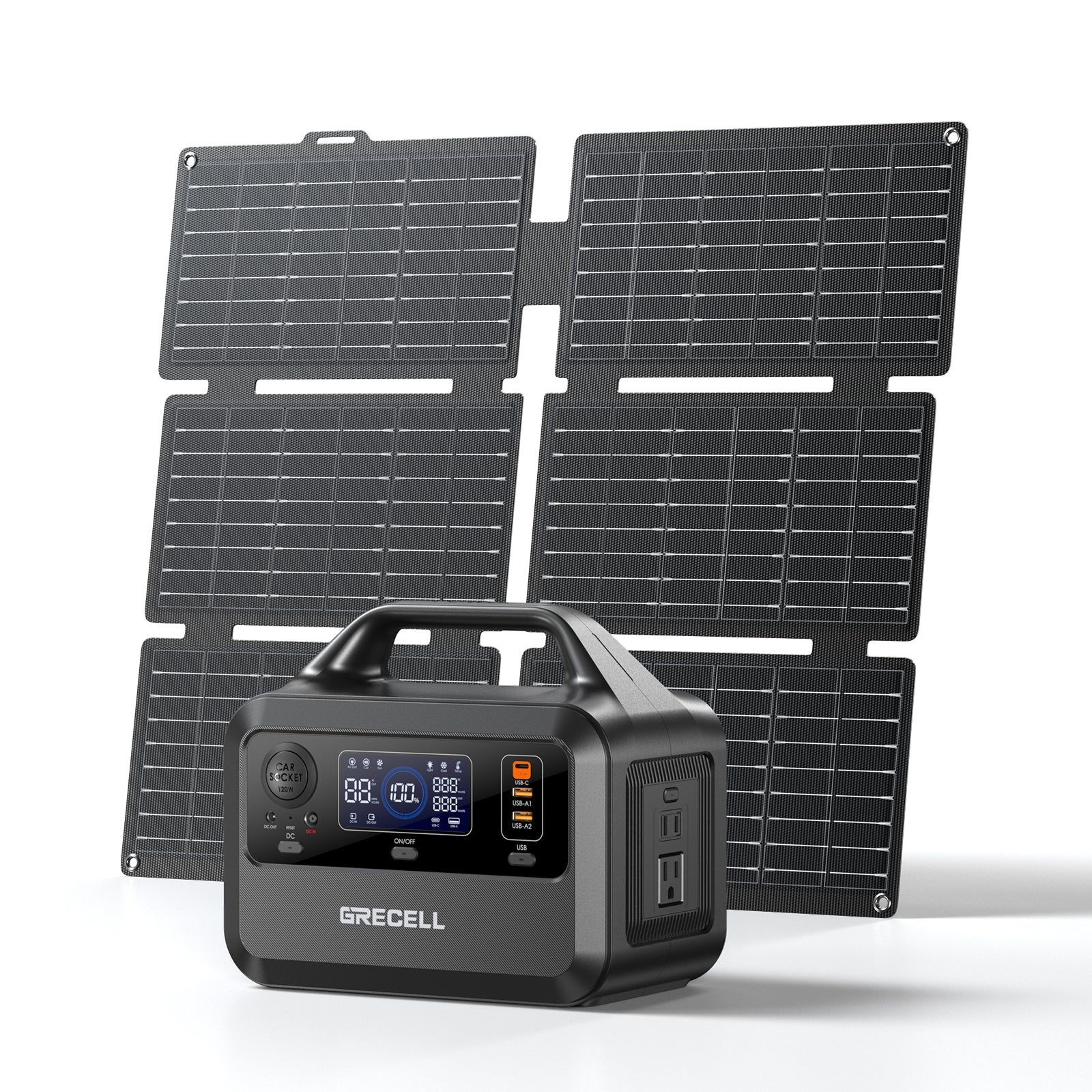 GRECELL 300W Solar Generator with 40W Solar Panel