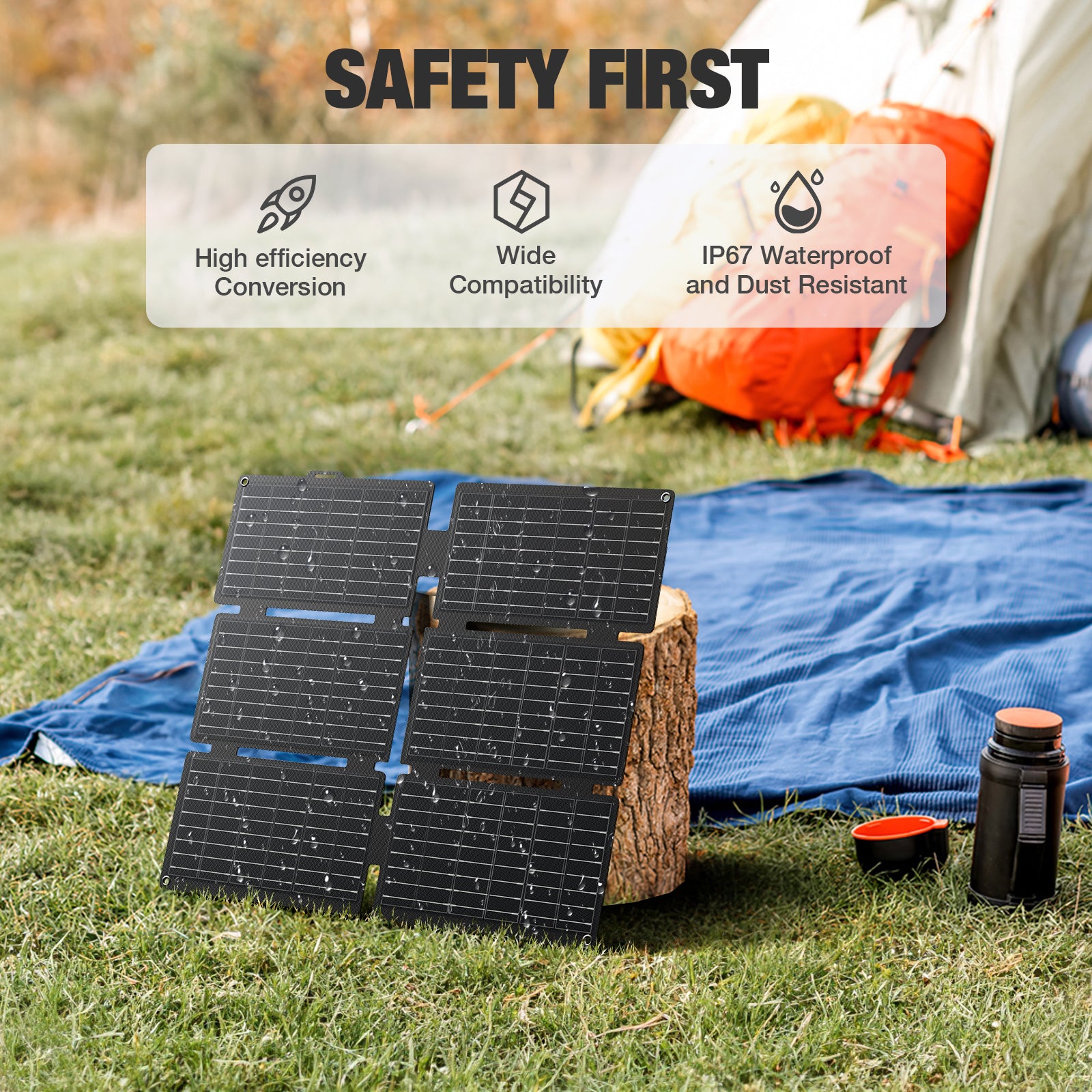 GRECELL 300W Solar Generator with 40W Solar Panel