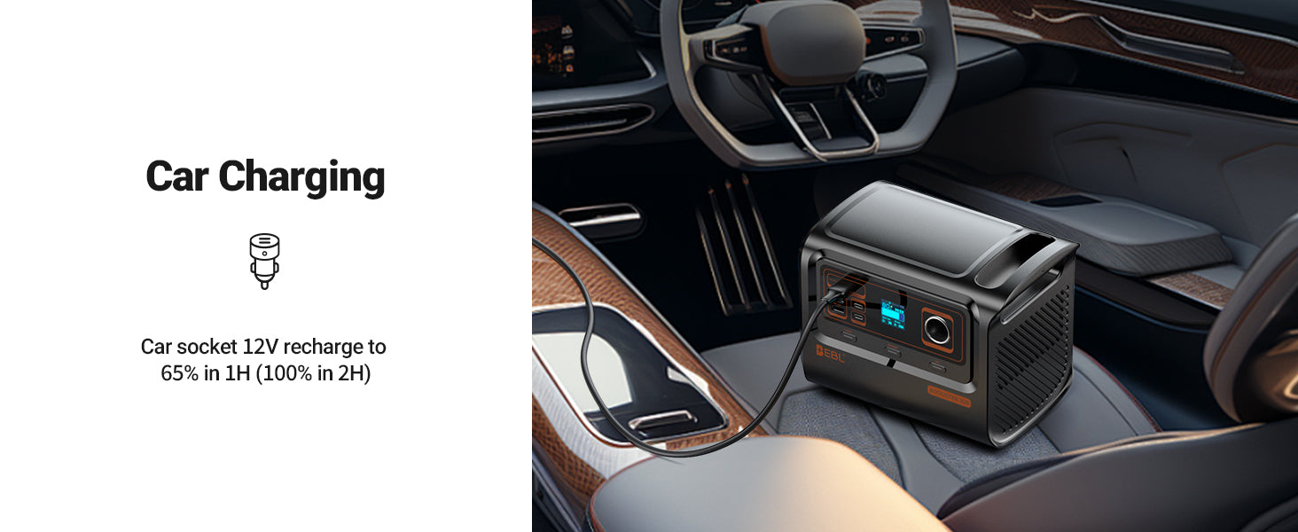 EBL Booster 300W Portable Power Station with 40W Solar Panel