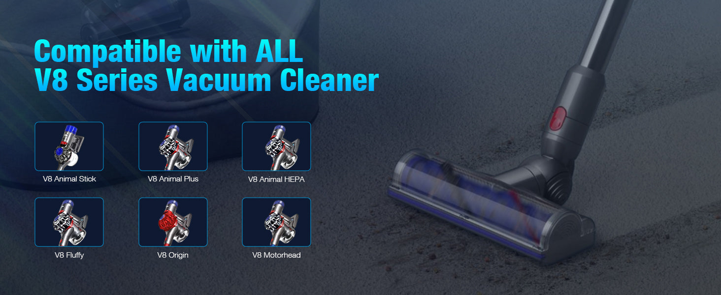 Dyson V8 Replacement Battery 5.0Ah 21.6V with 2 Filters