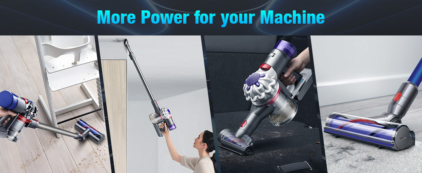 Dyson V8 Replacement Battery 5.0Ah 21.6V with 2 Filters