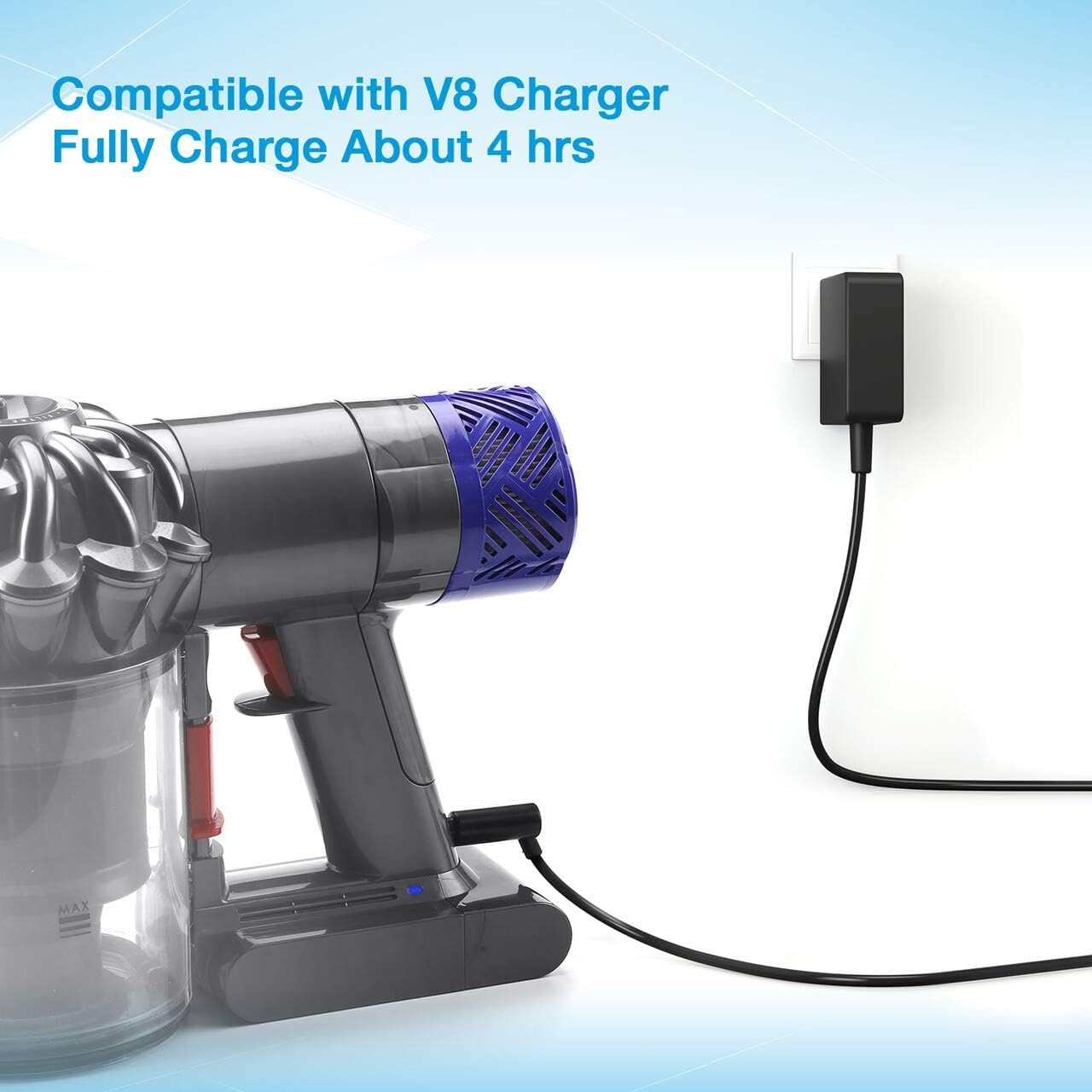 Dyson V8 Replacement Battery 5.0Ah 21.6V with 2 Filters