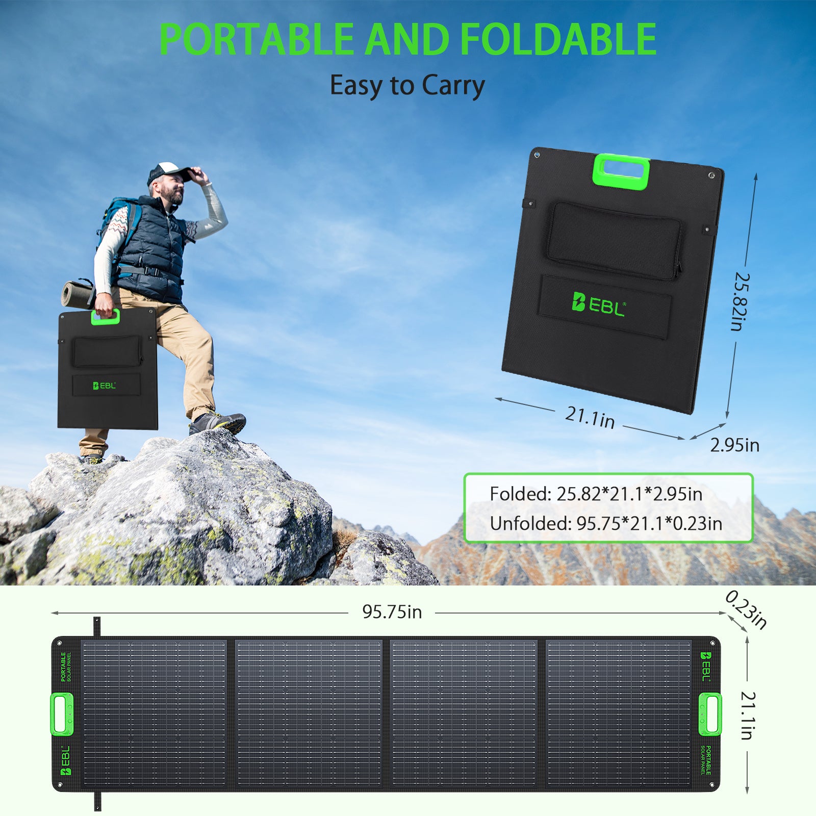 EBL 200W Solar Panel