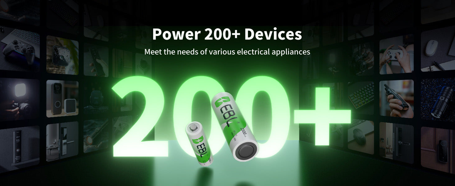 EBL AA Rechargeable Batteries Ni-MH 1.2V 2500mAh