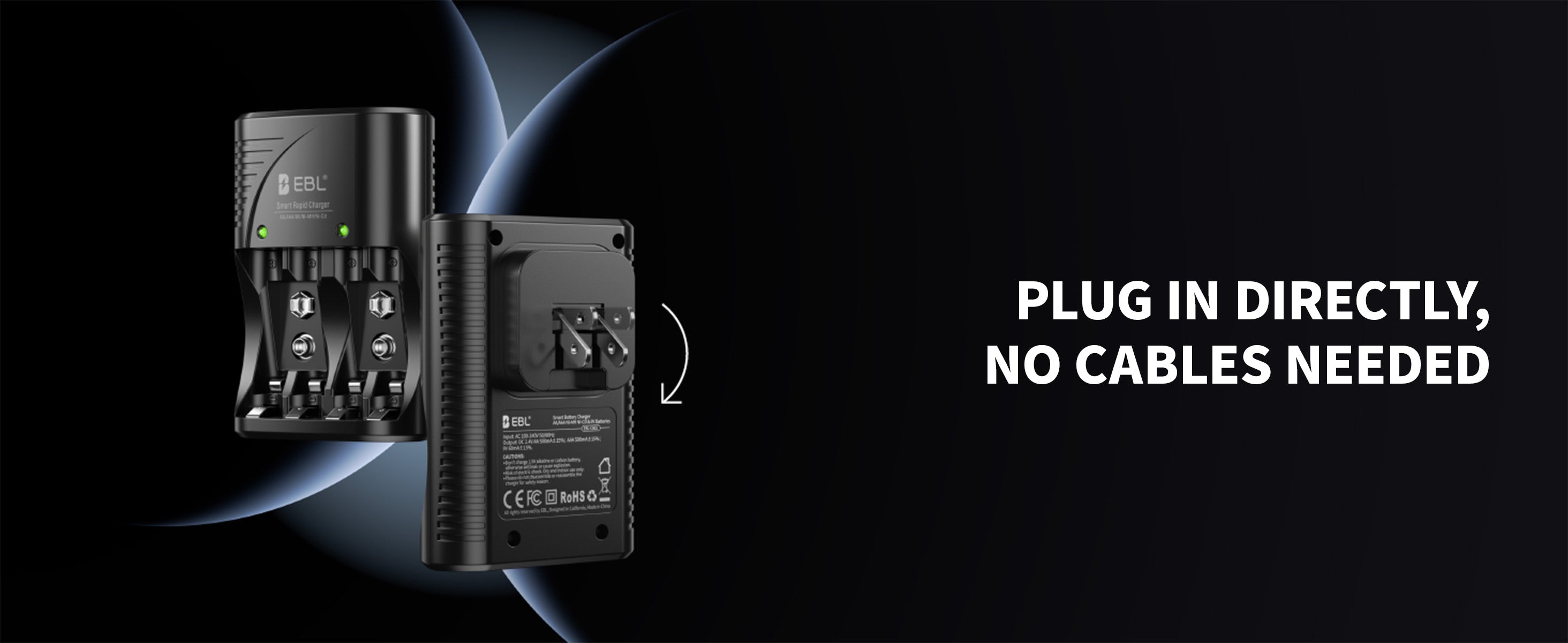 EBL 802 Smart Charger With AA AAA Rechargeable Batteries Kit