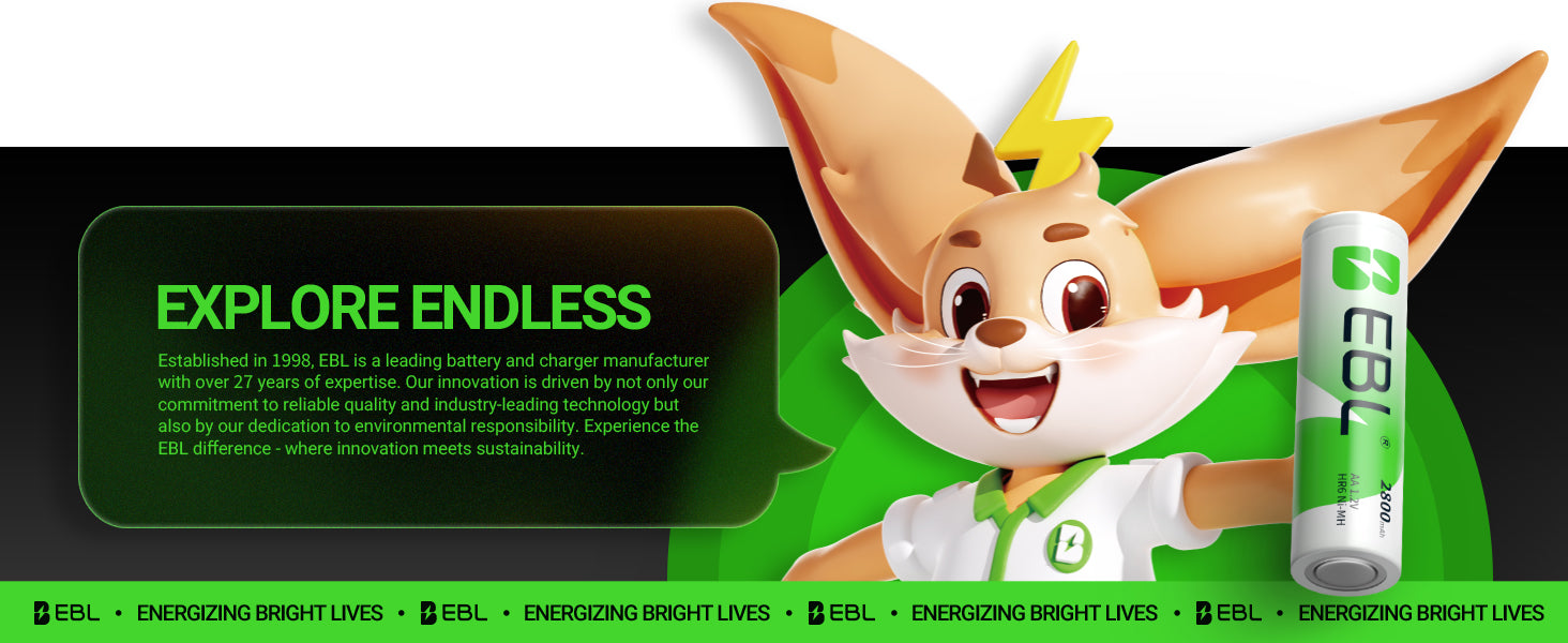 EBL AA Ni-MH Rechargeable Batteries 2800mAh