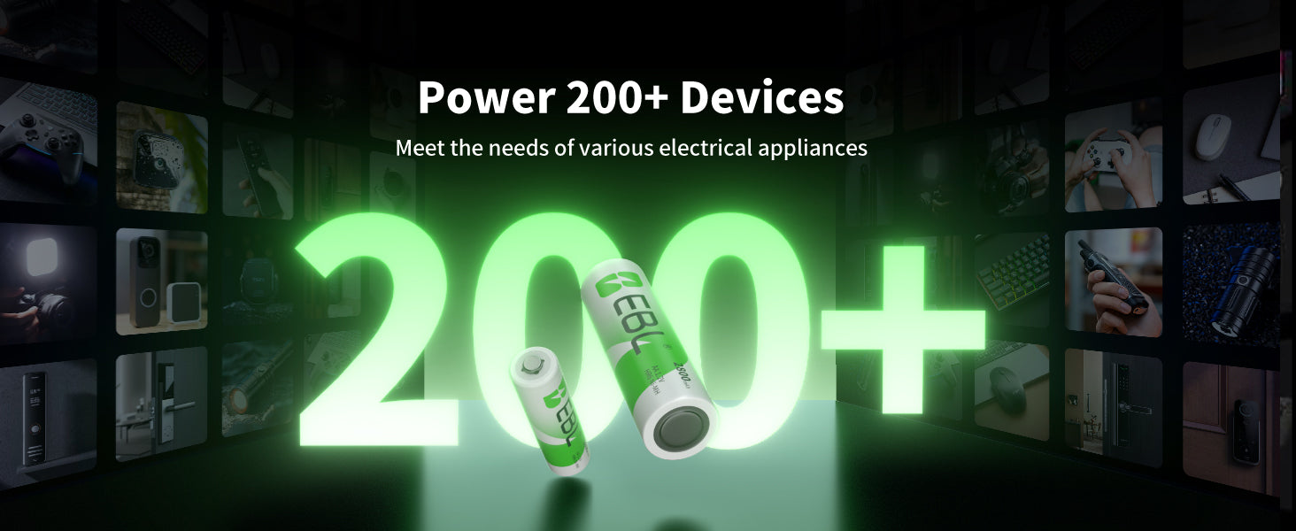 EBL AA Ni-MH Rechargeable Batteries 2800mAh