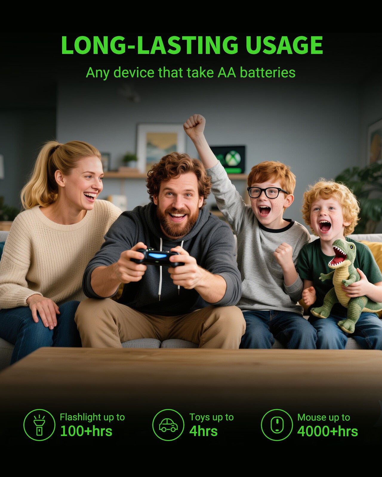 EBL AA Rechargeable Batteries 2800mAh Ready 2 Charge Quality AA Batteries - 16 Counts