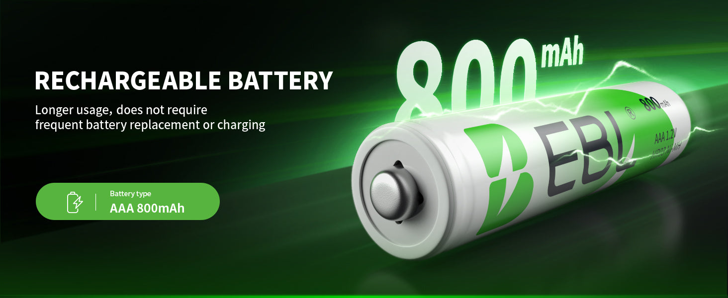 EBL AAA Ni-MH Rechargeable Batteries 1.2V 800mAh
