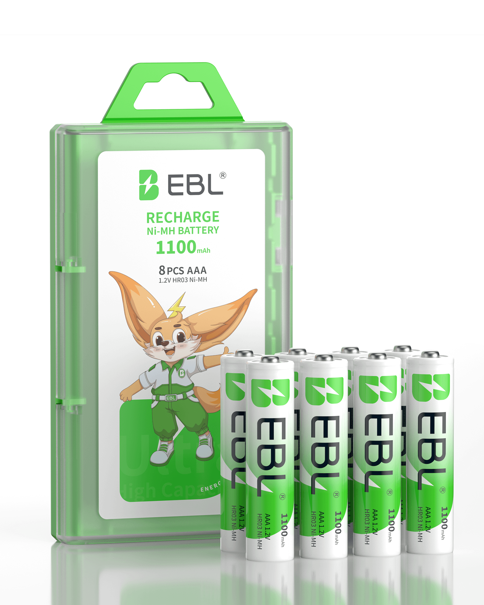 EBL AAA Rechargeable Ni-MH Batteries 1100mAh - EBLOfficial