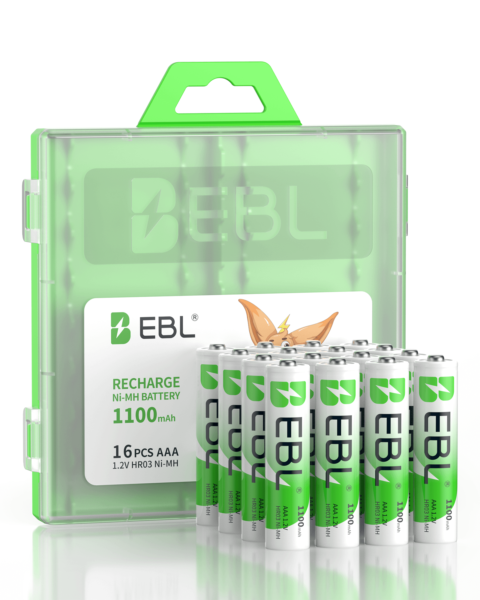 EBL AAA Rechargeable Ni-MH Batteries 1100mAh - EBLOfficial
