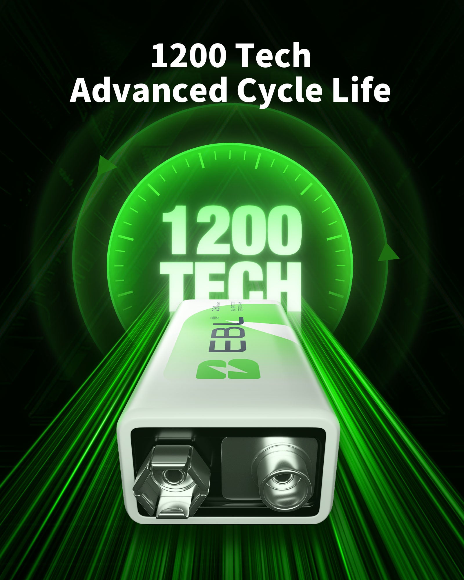 EBL 6F22 9V 280mah Rechargeable Battery - EBLOfficial