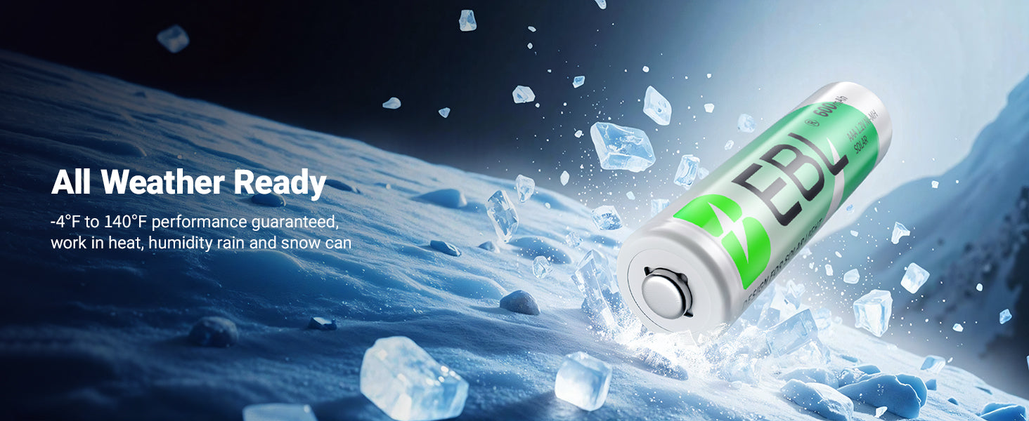 EBL 1.2V NiMH AAA Rechargeable Batteries 600mAh for Solar Lights