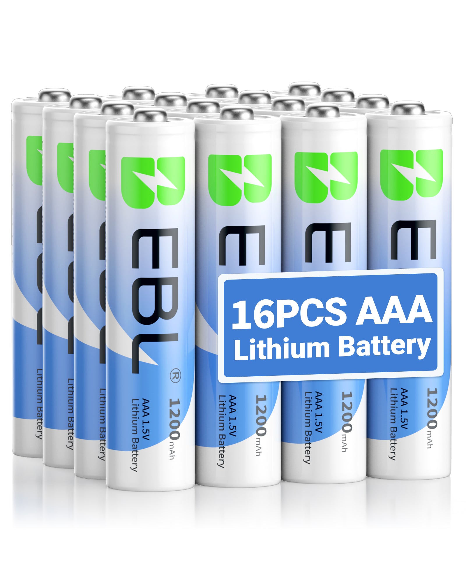 EBL AAA Lithium Batteries 1200mAh, 1.5V High-Performance Non-Rechargeable Triple A Batteries for Digital Cameras, Flashlights, Remotes, Toys & Outdoor Devices